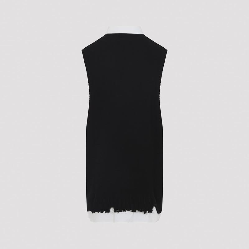 MM6 Maison Margiela Cotton Mini Dress - Black