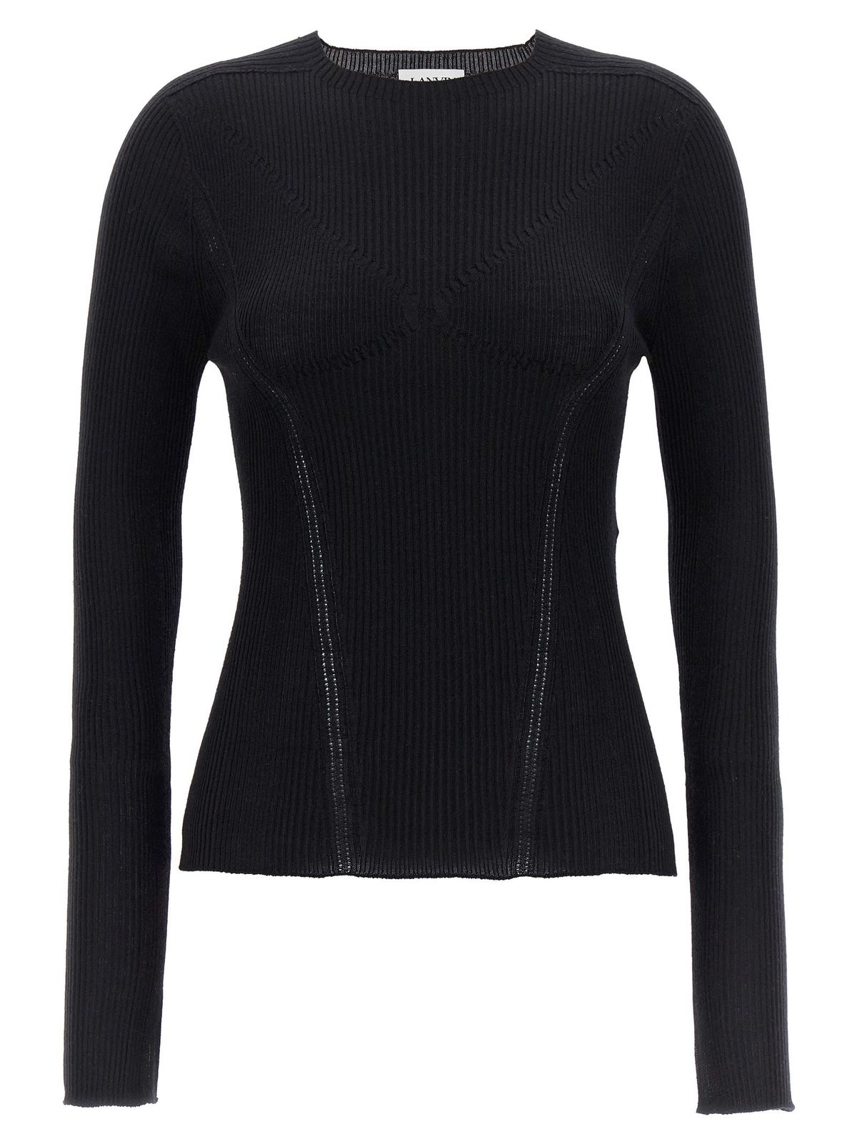 Lanvin Ribbed Sweater - Black - Image 1 of 4