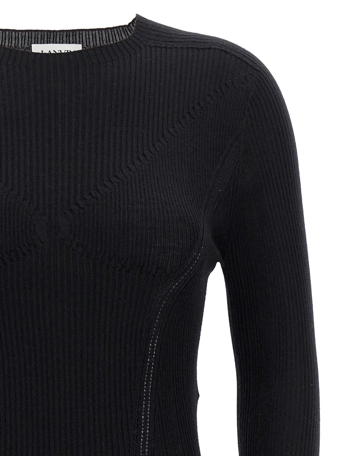 Lanvin Ribbed Sweater - Black - Image 3 of 4