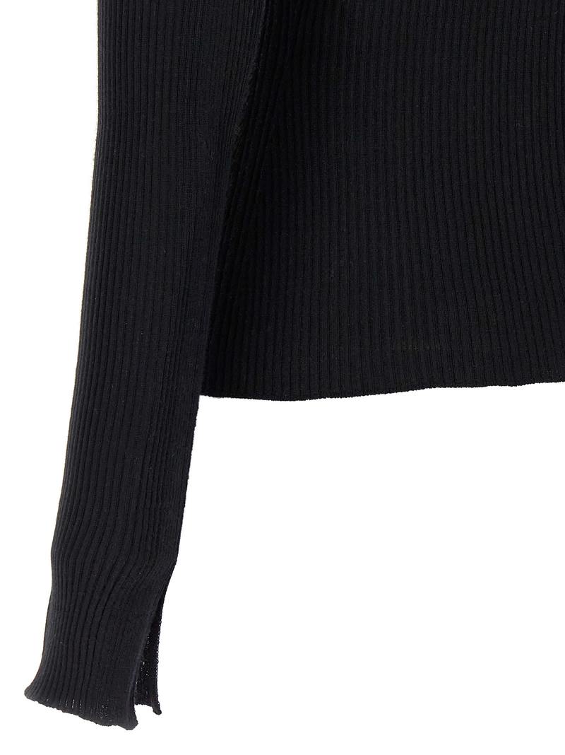 Lanvin Ribbed Sweater - Black
