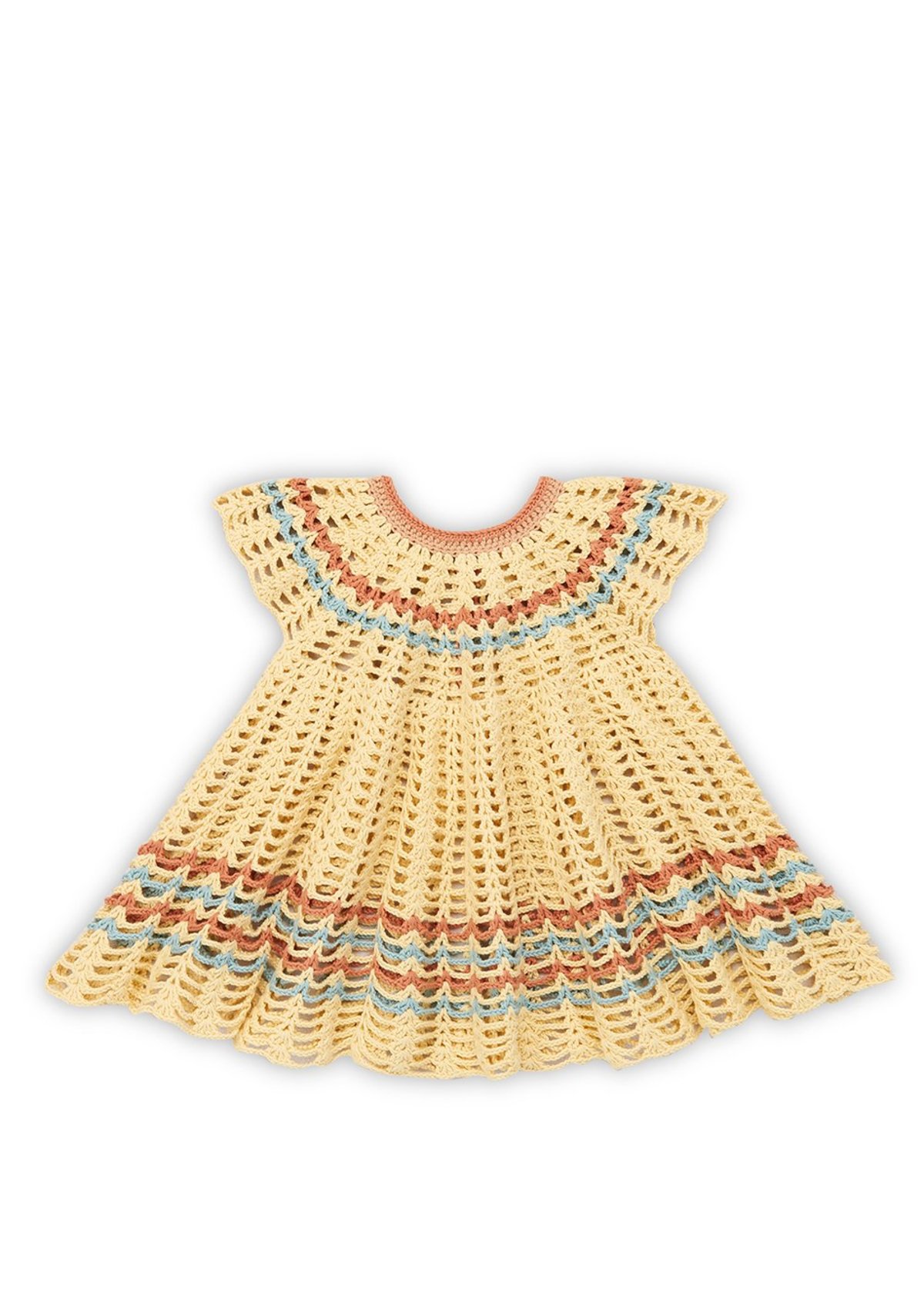 Kids Misha and Puff Girls Lillian Swing Dress - Buttercream 
