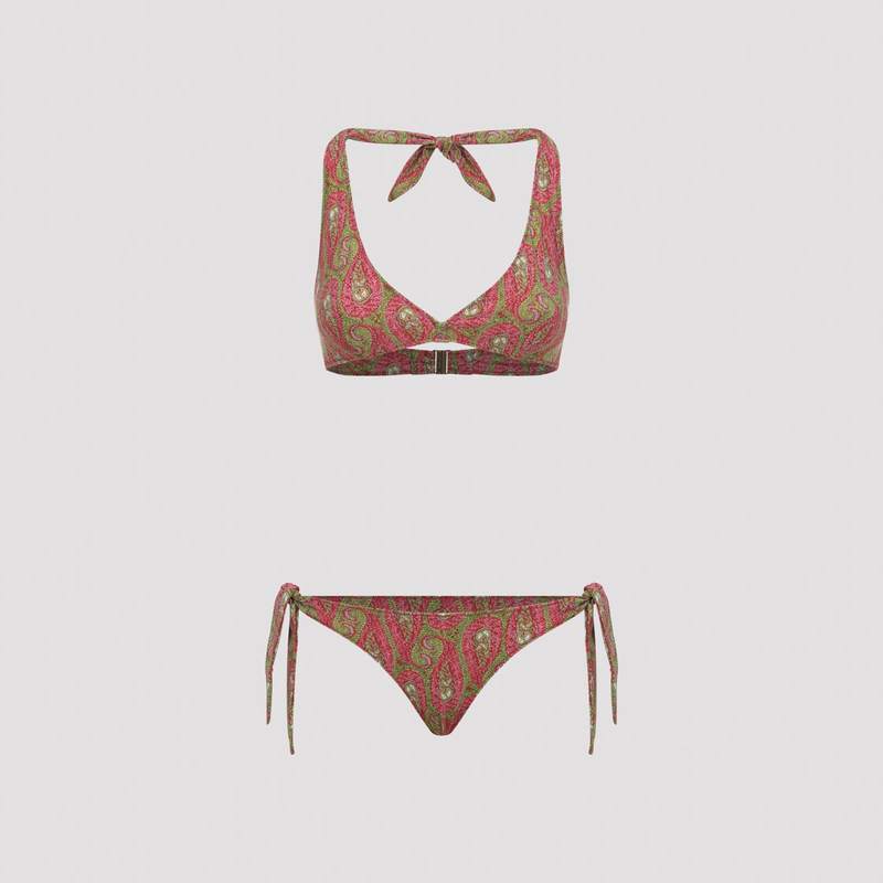 Etro Paisley Foliage Bikini - Green