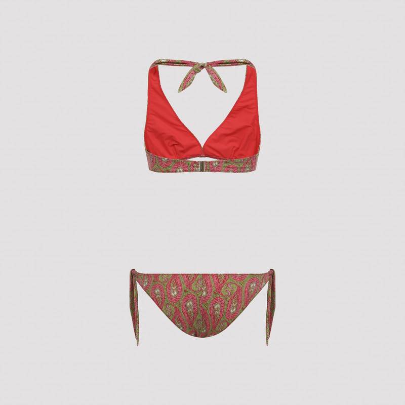 Etro Paisley Foliage Bikini - Green