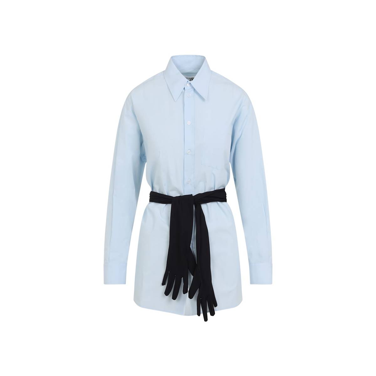 MM6 Maison Margiela Cotton Shirt - Light Blue - Image 2 of 5