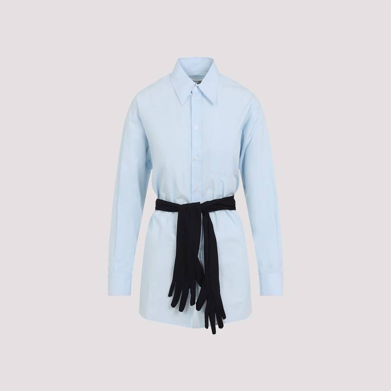 MM6 Maison Margiela Cotton Shirt - Light Blue