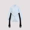 MM6 Maison Margiela Cotton Shirt - Light Blue - Thumbnail 4