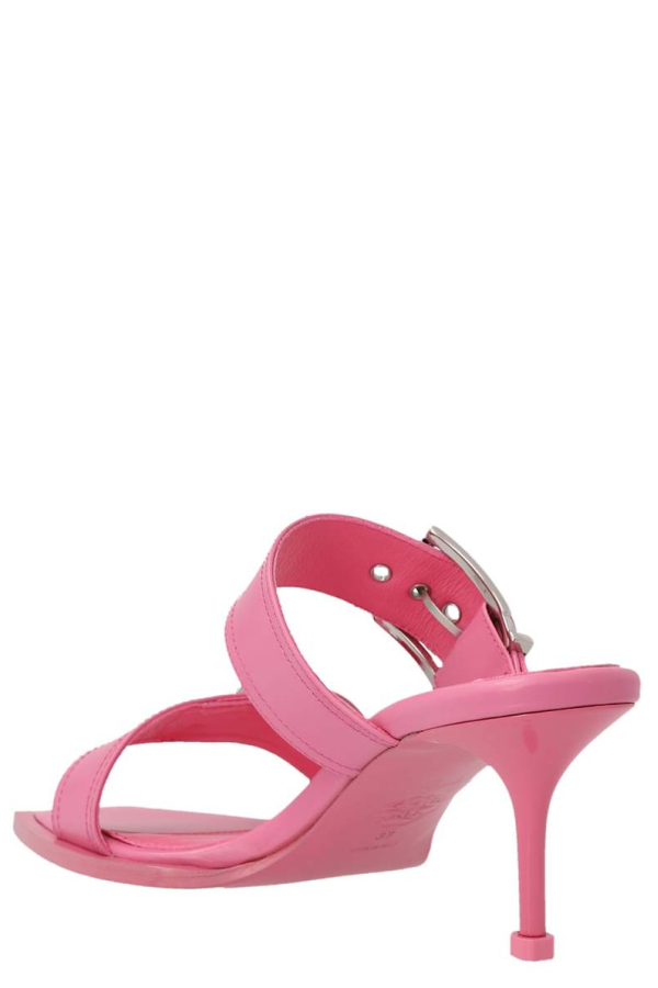 Alexander McQueen Pink Punk Sandal With Double Buckle - Pink