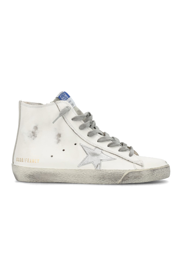 Golden Goose Francy High Top Sneakers - White/Silver/Milk