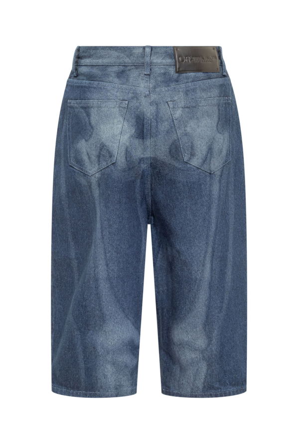Off-White Body Scan Denim Shorts - Blue