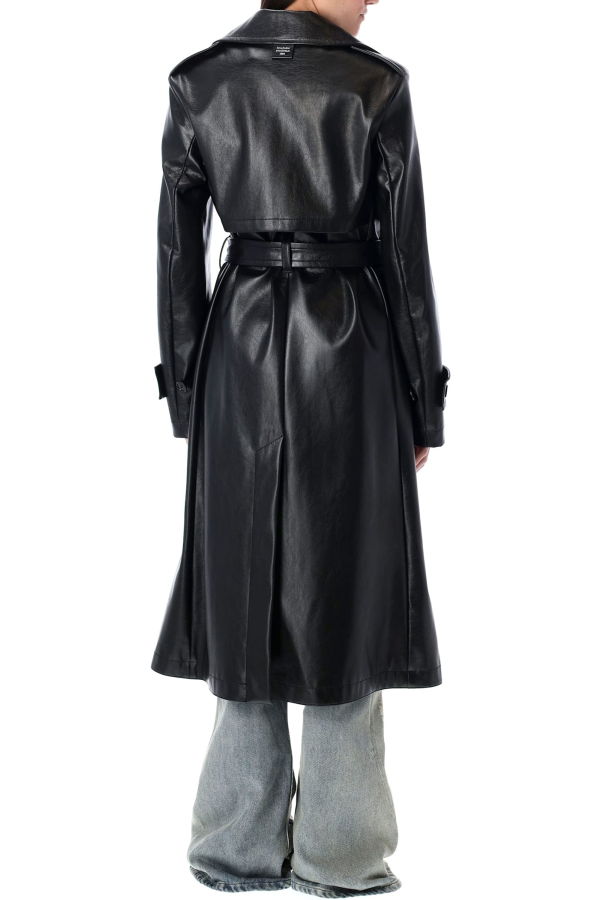 Acne Studios Eco Leather Trench Coat - Black
