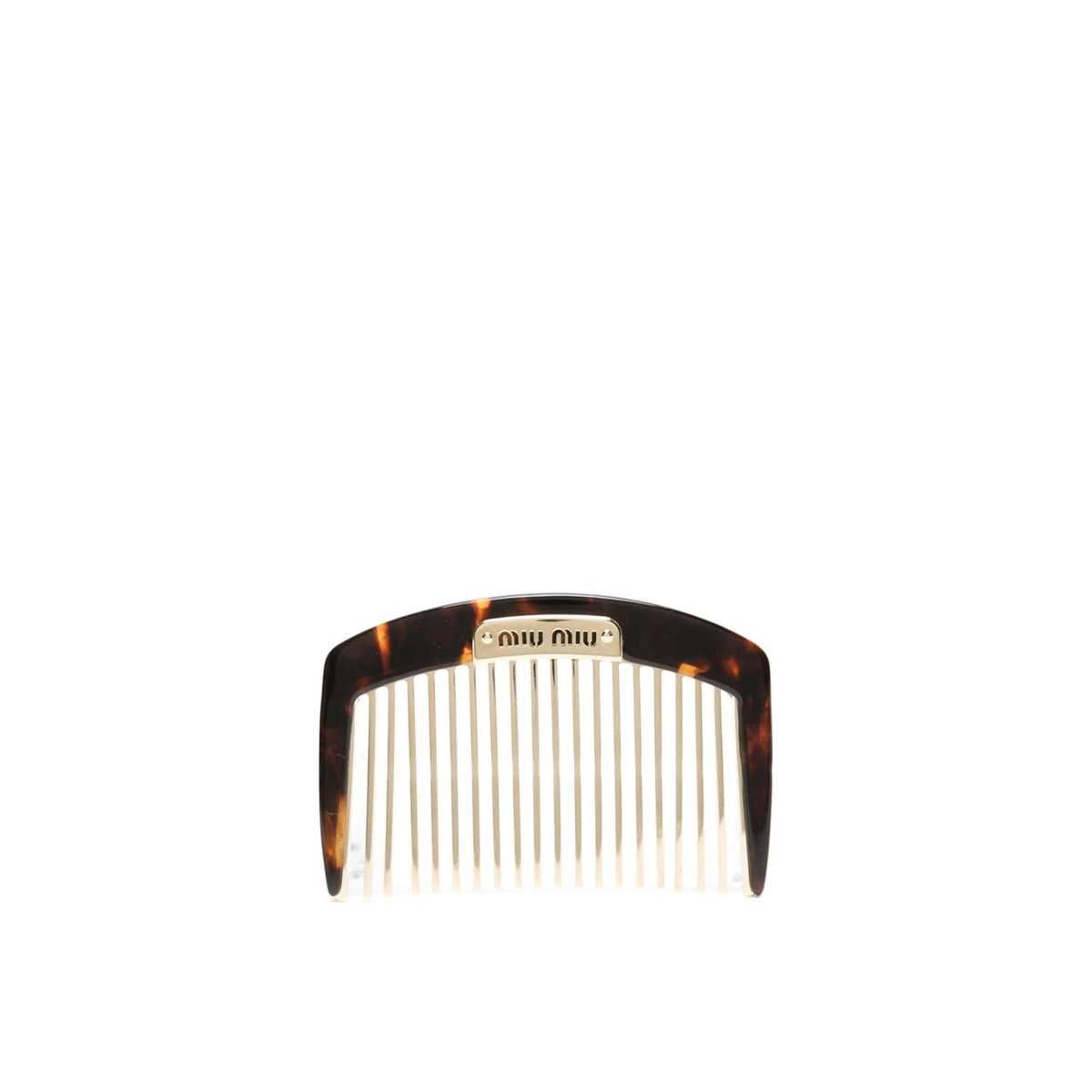 MIU MIU Tortoiseshell Hair Comb - Brown - Image 1 of 4
