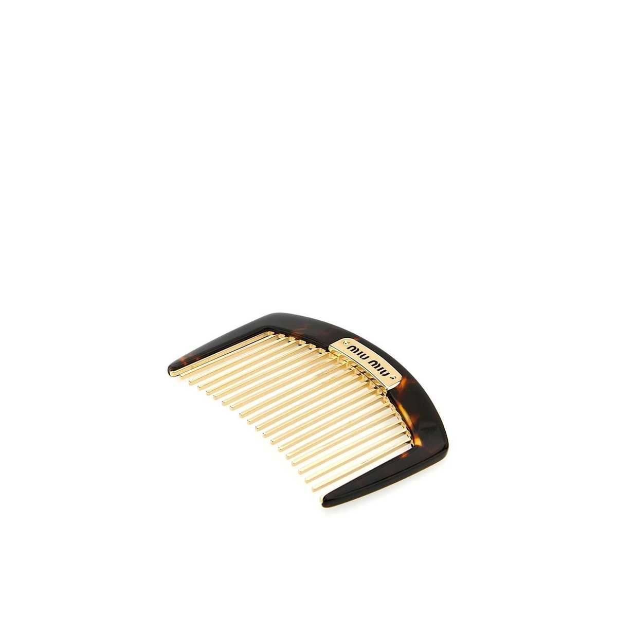 MIU MIU Tortoiseshell Hair Comb - Brown - Image 3 of 4