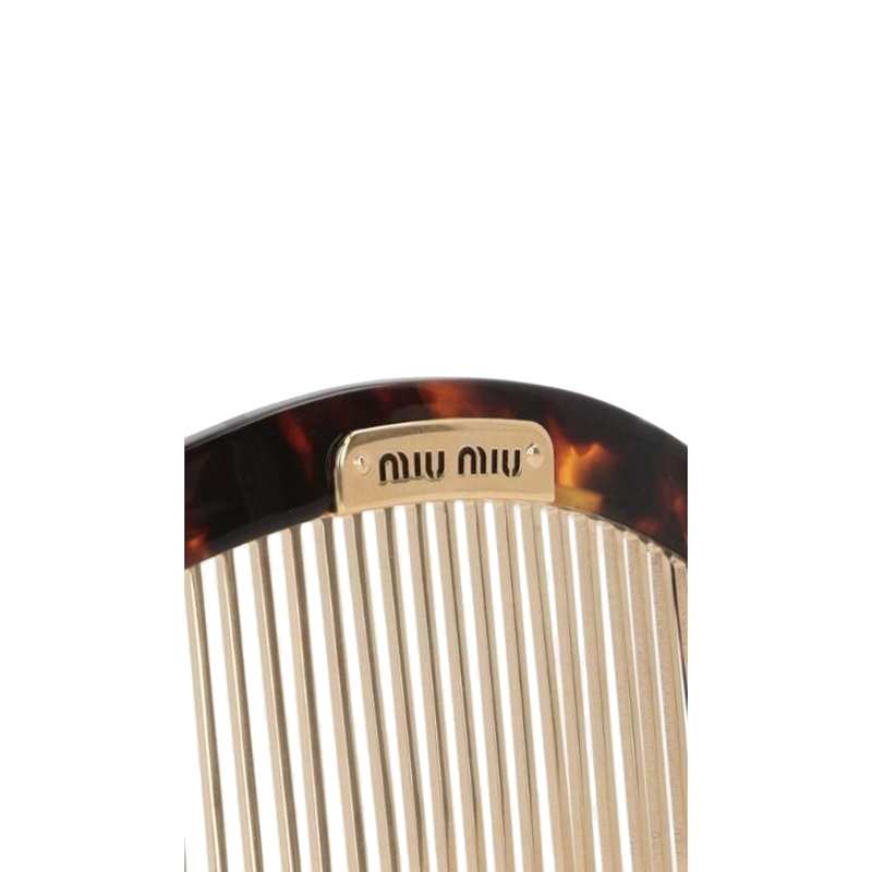 MIU MIU Tortoiseshell Hair Comb - Brown