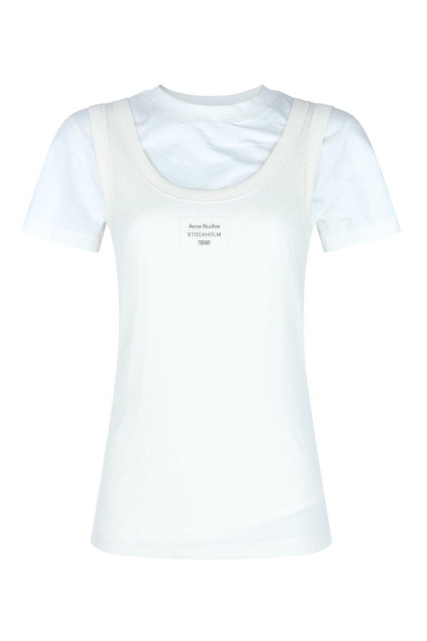 Acne Studios Layered T-Shirt Top - White