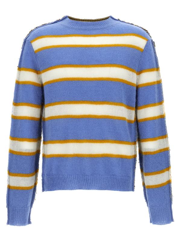 Marni Contrast Back Sweater Sweater - Blue Lilac Marni Contrast Back Sweater Sweater - Blue Lilac