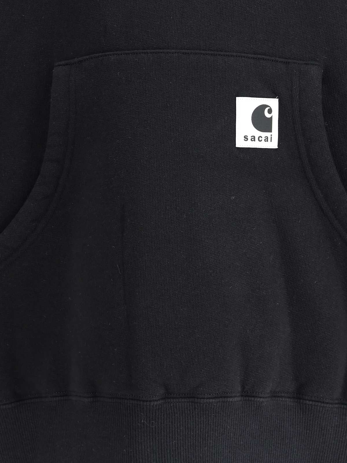Sacai x Carhartt Unisex Wip Cotton Jersey Hoodie - Image 3 of 3