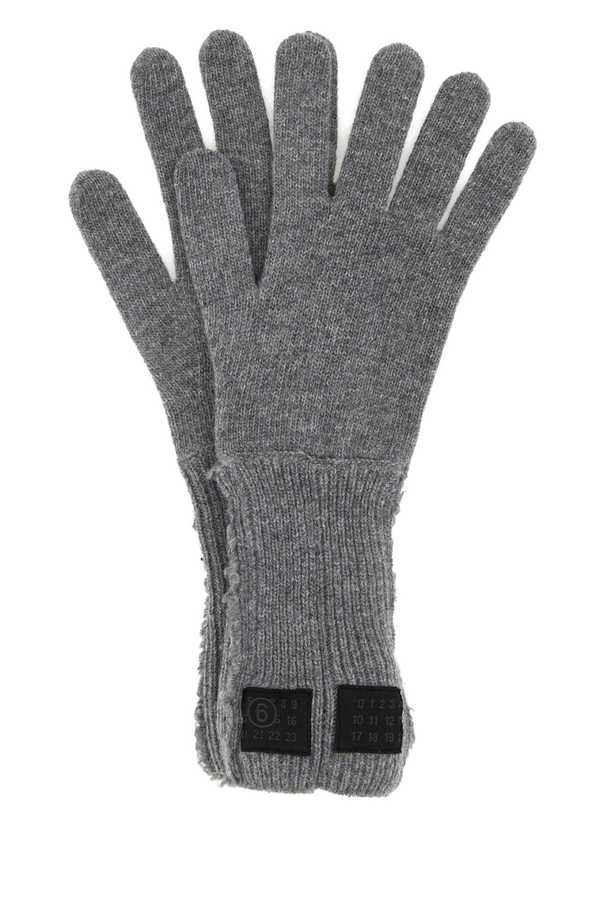 MM6 Maison Margiela Wool Blend Gloves - Grey Melange