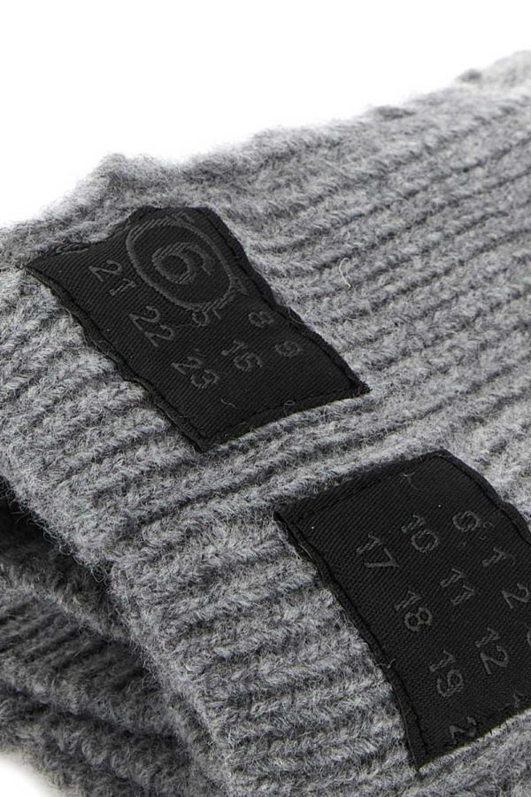 MM6 Maison Margiela Wool Blend Gloves - Grey Melange