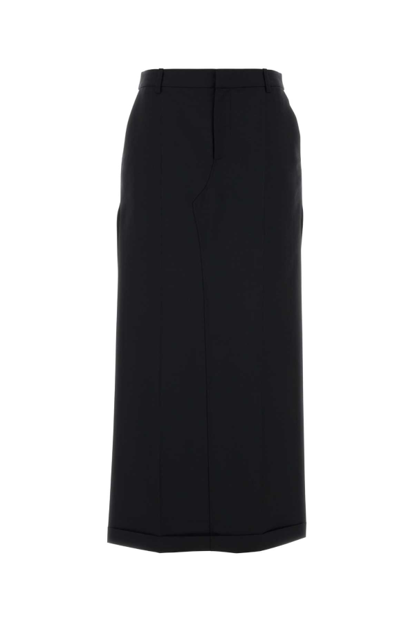 ALEXANDER WANG Wool Blend Pant-Skirt Skirt - Black