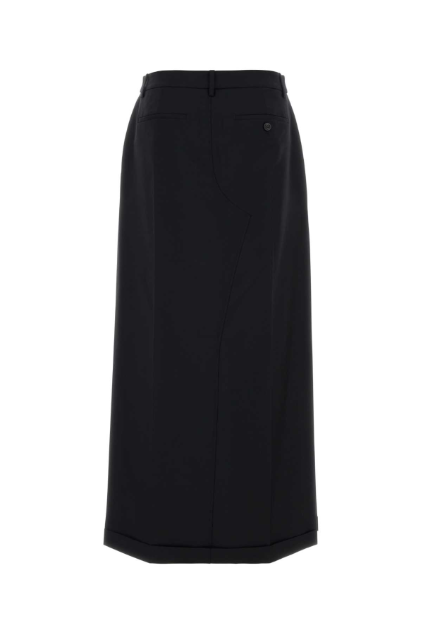 ALEXANDER WANG Wool Blend Pant-Skirt Skirt - Black