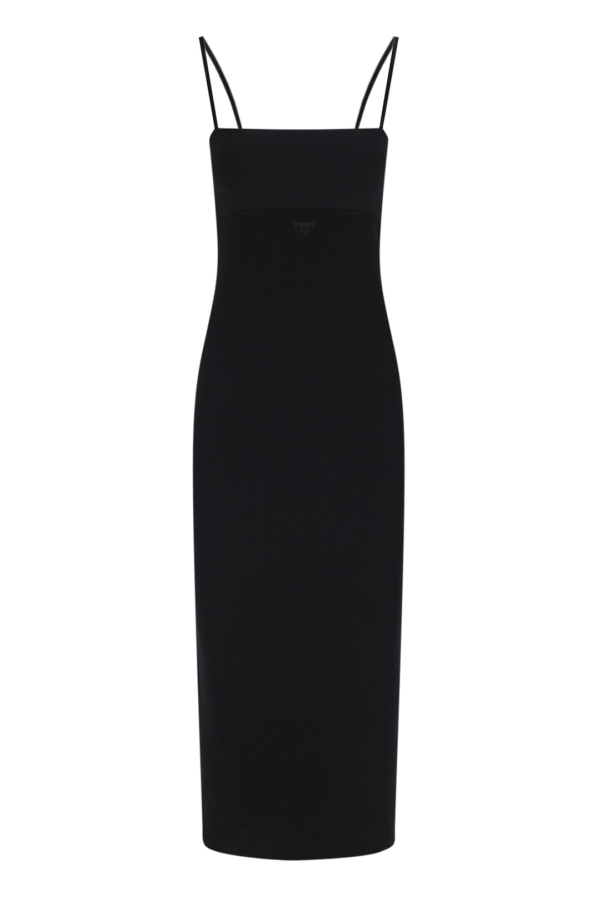 ALEXANDER WANG Logo Midi Dress - Black