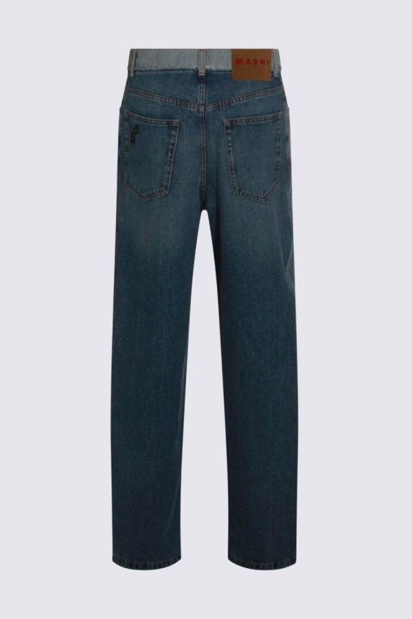 Marni Blue Cotton Jeans - Clear Blue