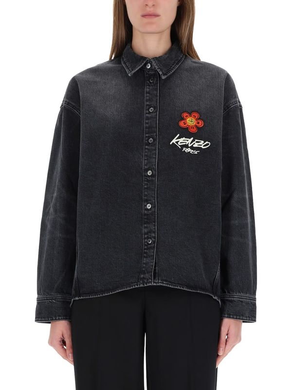 Kenzo Workwear Shirt with Kenzo x Futura 2000 Embroidery