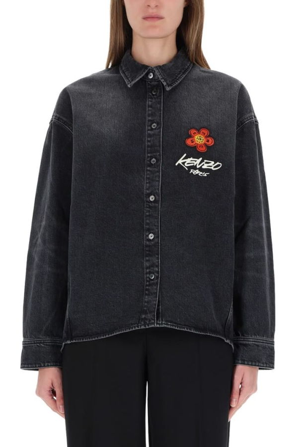 Kenzo Workwear Shirt with Kenzo x Futura 2000 Embroidery