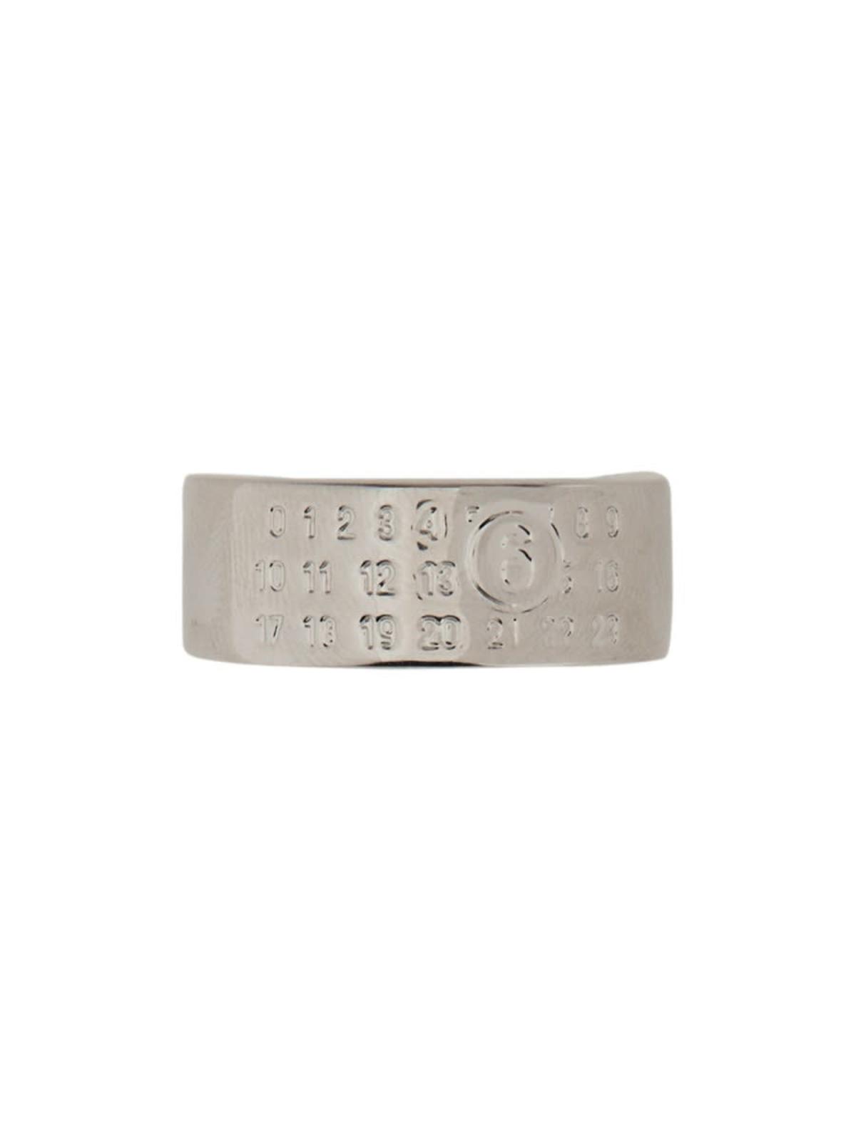 MM6 Maison Margiela Minimal Numeric Band Ring - Silver - Image 1 of 2