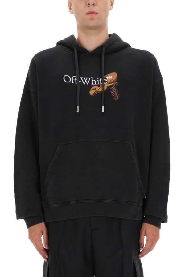 Off-White Sweatshirt With Logo - Black