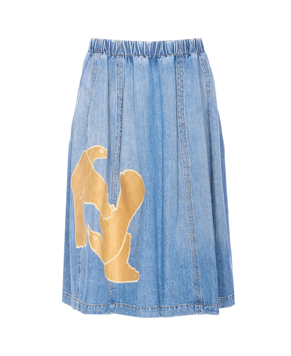 Marni Midi Denim Skirt - Blue
