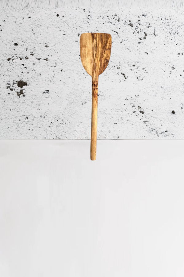Gharyan Stoneware Olive Wood Pancake Spatula
