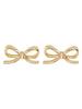 Self-Portrait Earrings With Bow Earrings - Gold - Thumbnail 1