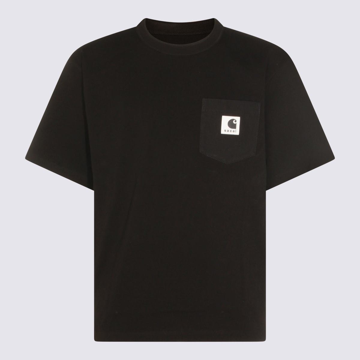 sacai Cotton T-Shirt - Black - Image 1 of 3