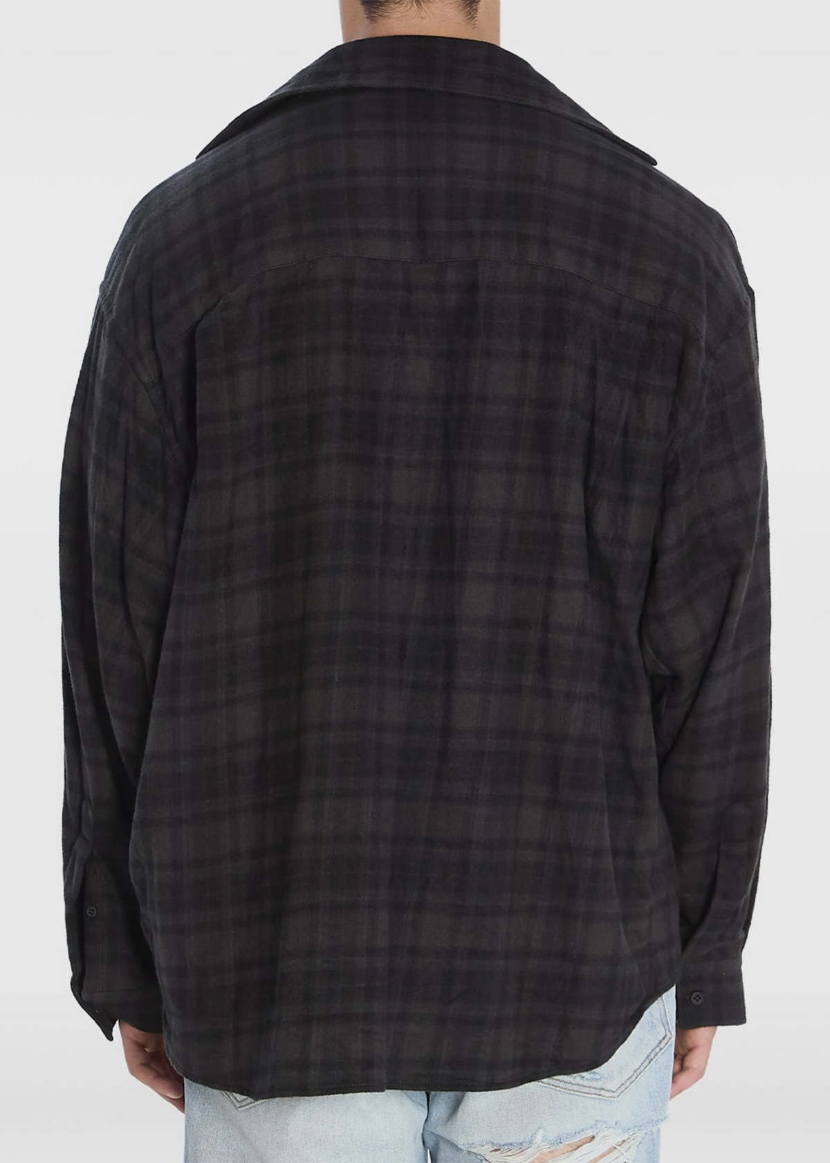Balenciaga Layered Flannel Shirt - Black - Image 2 of 4