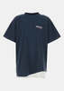 Balenciaga Marine Blue Political Campaign Double T-Shirt - Thumbnail 1