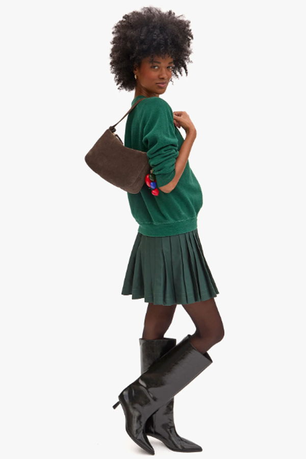 Clare V. Fleurine Suede Small Tote Bag - Chocolate Brown