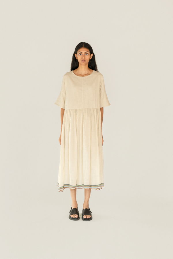 Runaway Bicycle Dora Dress - Alabaster