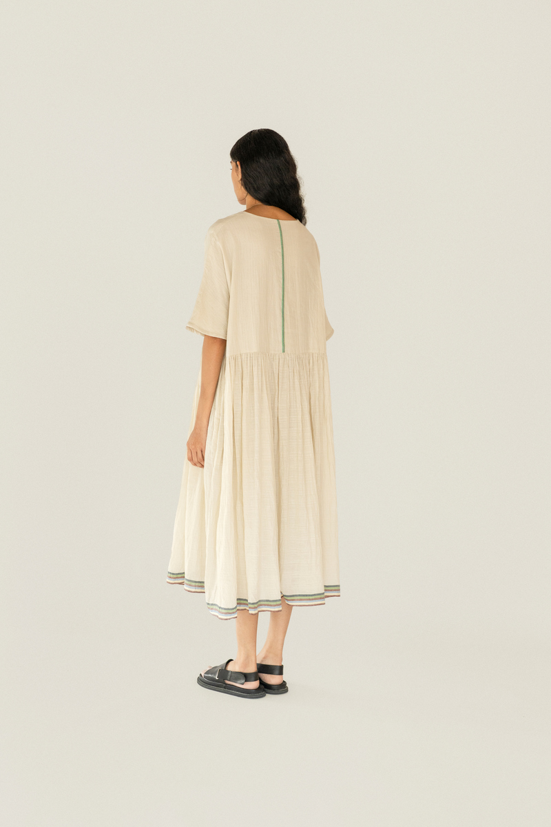 Runaway Bicycle Dora Dress - Alabaster
