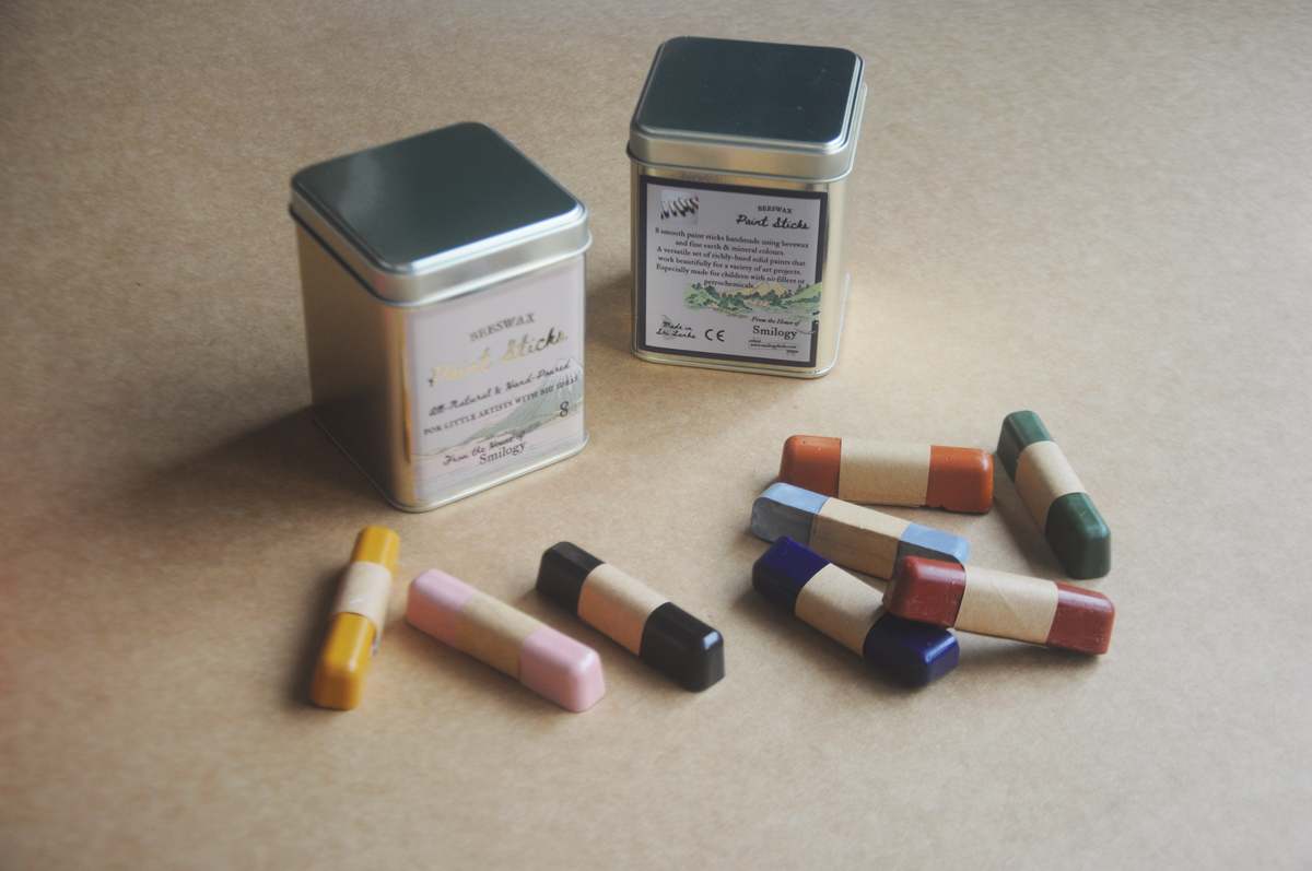 Smilogy All Natural Beeswax Crayons Beeswax Paint Sticks Set of 8 Sticks Crayons - Image 1 of 5