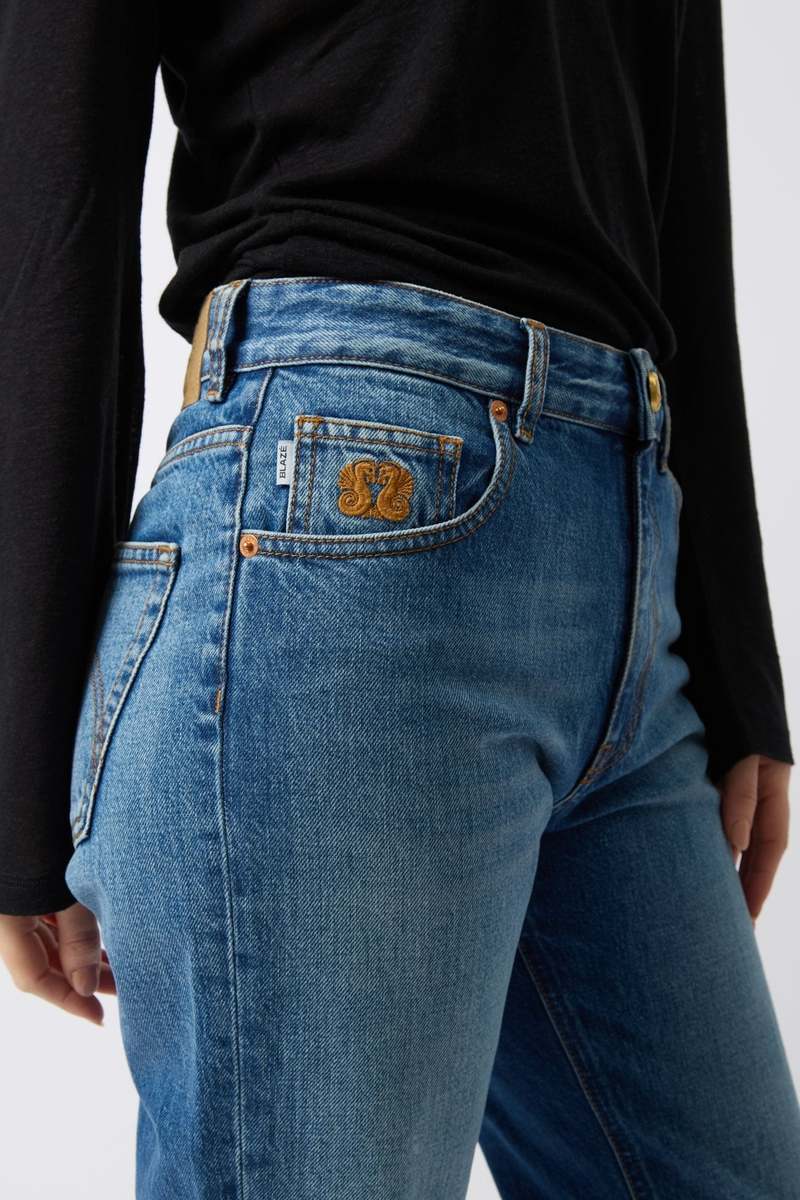 Blaz Milano Nariida Paso Denim Straight Jeans - Blue