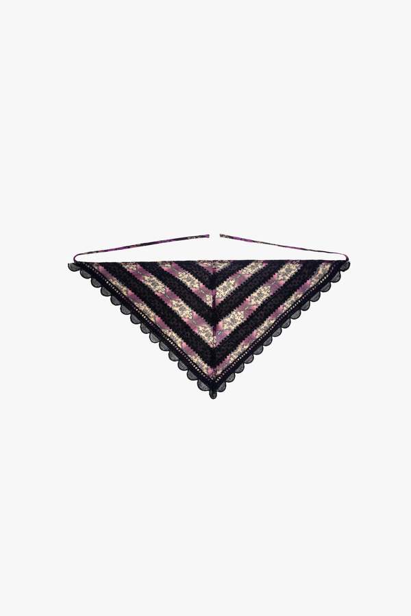 Anna Sui Cameo Stripe Print Headscarf