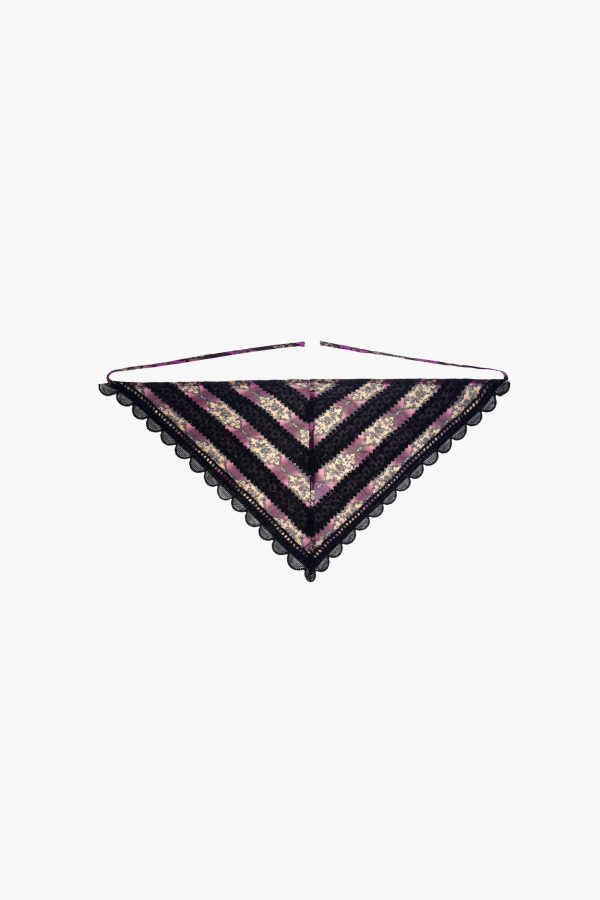 Anna Sui Cameo Stripe Print Headscarf