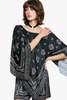 Anna Sui Ribbon Handkerchief Satin Print Poncho - Thumbnail 2