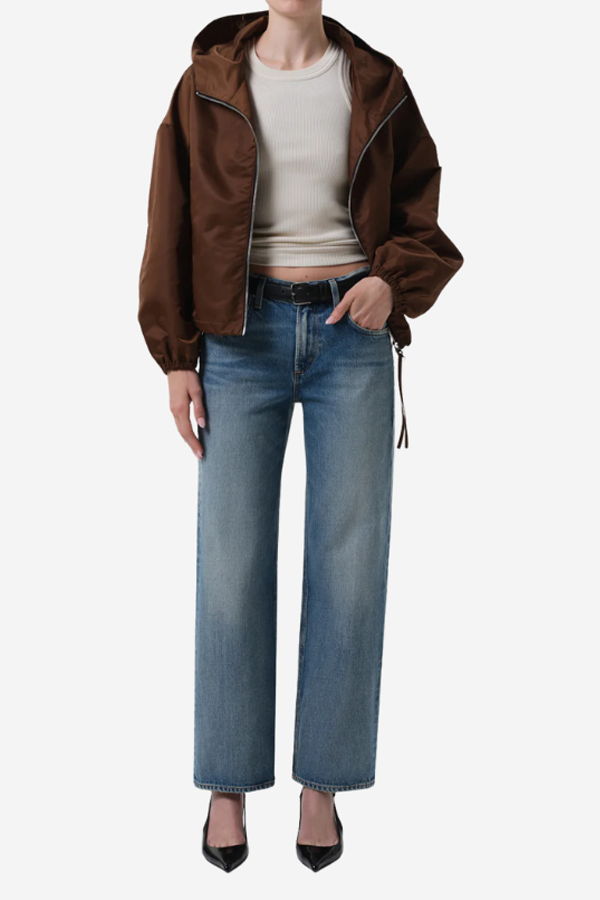 Citizens of Humanity Cropped Nylon Windbreaker Jacket