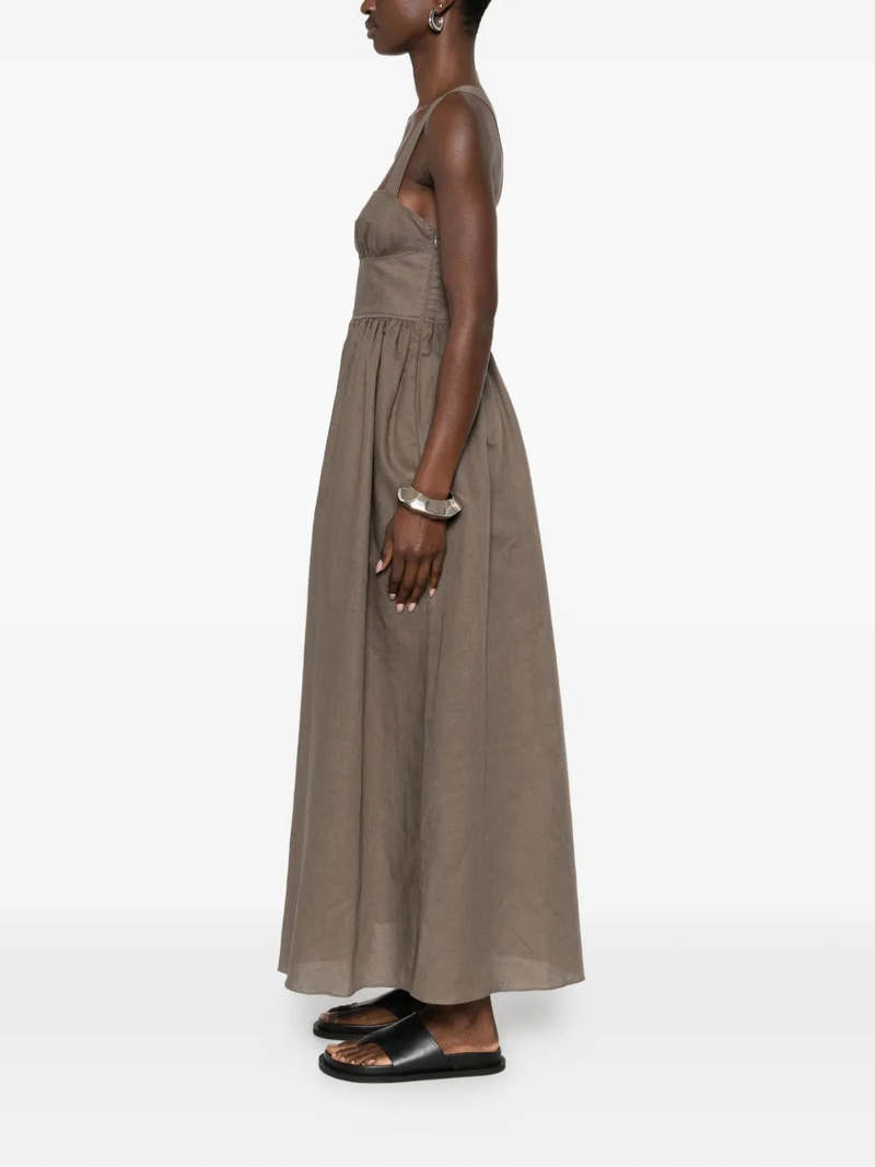 Matteau Crossback Linen Dress - Myrtle