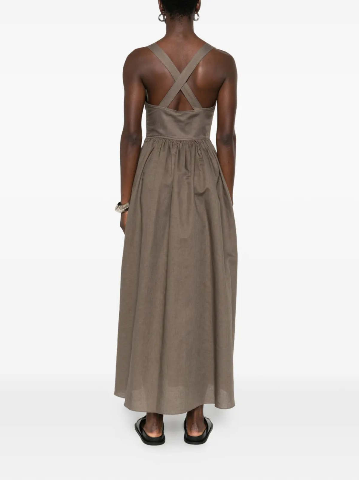 Matteau Crossback Linen Dress - Myrtle - Image 4 of 5