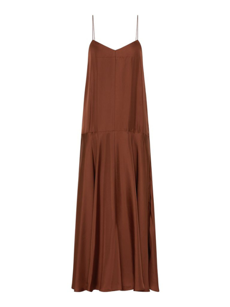 staud romy dress brown Navy Romy Dress