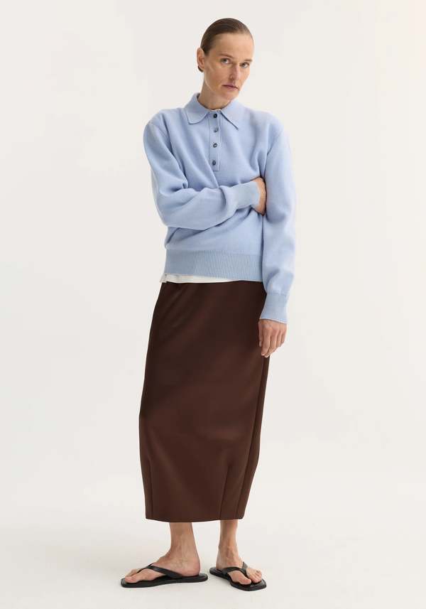 Rhe Balloon Column Skirt - Espresso