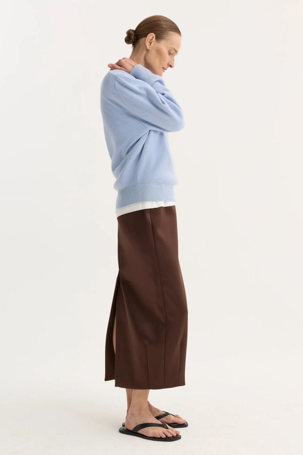 Róhe Balloon Column Skirt - Espresso